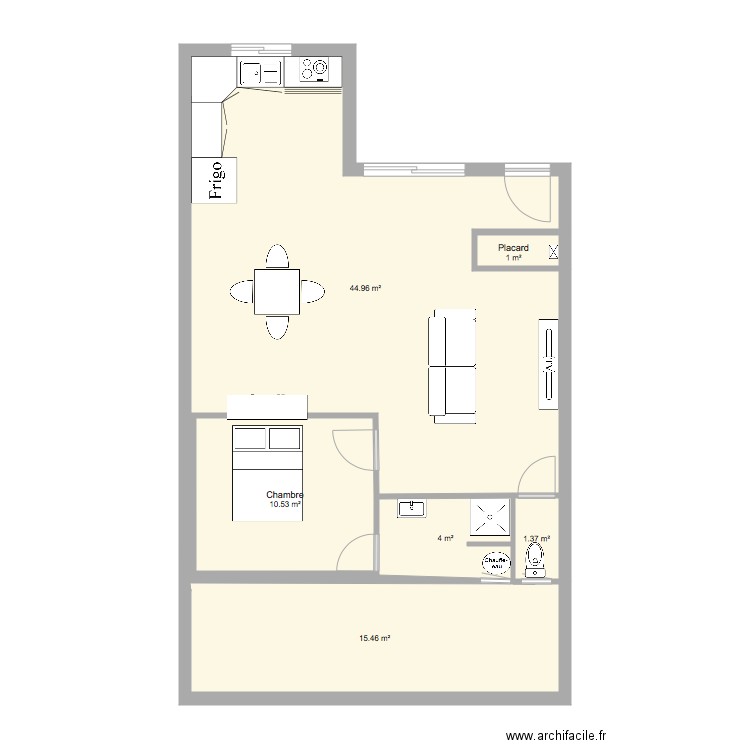 Plan Appartement Canet etude 2. Plan de 0 pièce et 0 m2