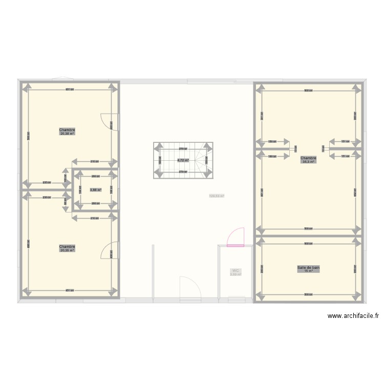 Plan maison 202. Plan de 10 pièces et 256 m2