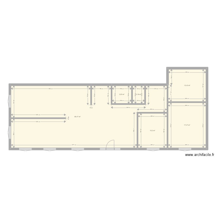 Villemonbe Existant. Plan de 0 pièce et 0 m2