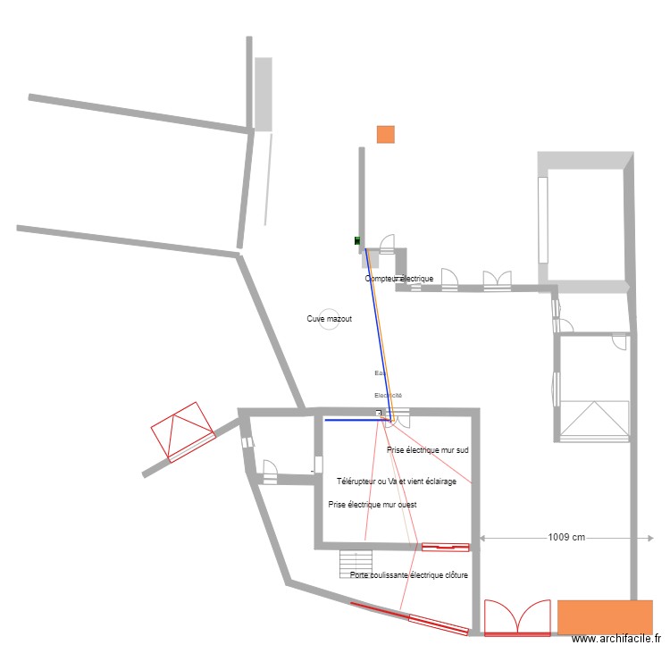 Installation eau électricité grange décembre 20. Plan de 0 pièce et 0 m2