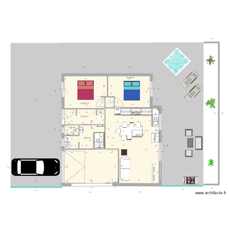 plan 1. Plan de 0 pièce et 0 m2