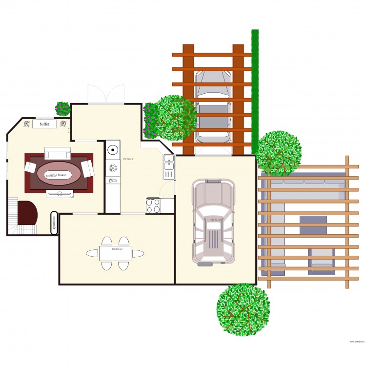 Maison moderne. Plan de 0 pièce et 0 m2