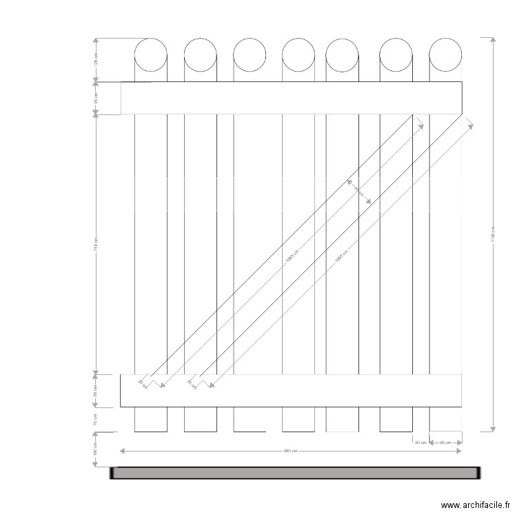 Projet de portillon de Quiberon. Plan de 0 pièce et 0 m2