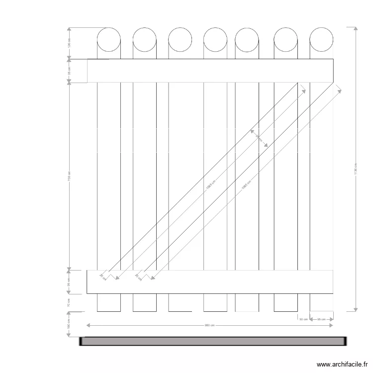 Projet de portillon de Quiberon. Plan de 