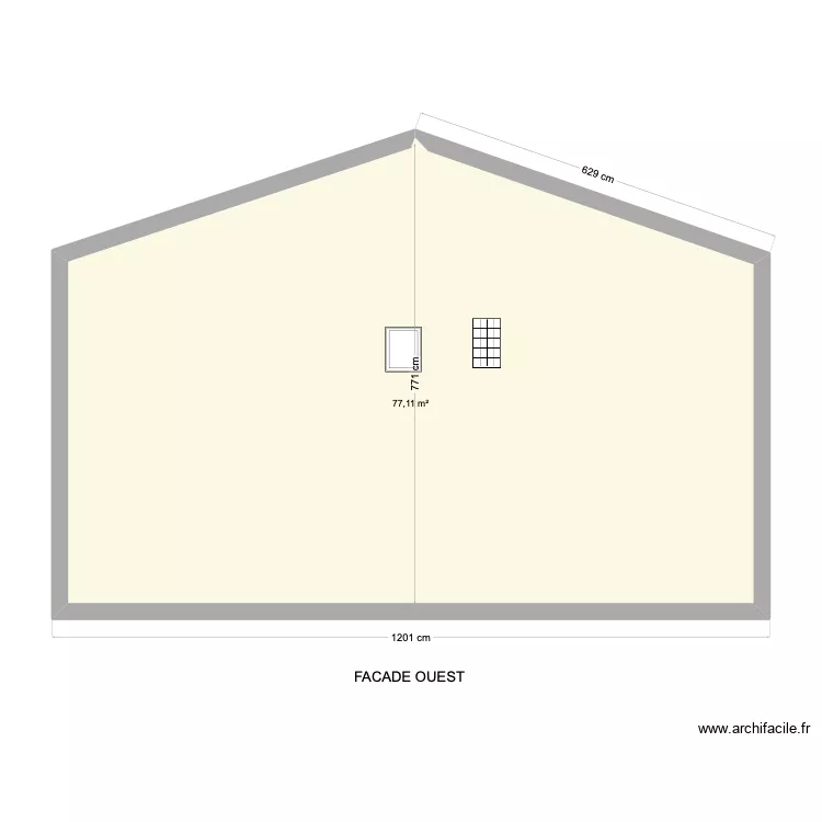 FACADE OUEST. Plan de 