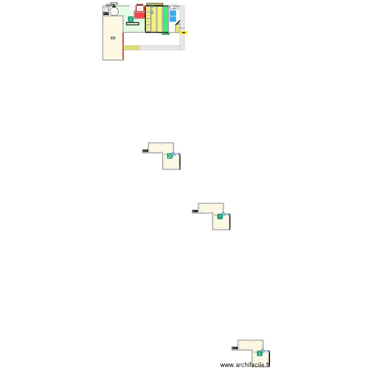 stock de masse 55 5200. Plan de 17 pièces et 139 m2