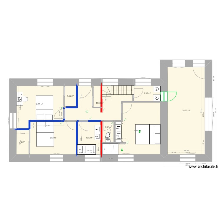 Habitation V JSA - Suite parentale. Plan de 0 pièce et 0 m2