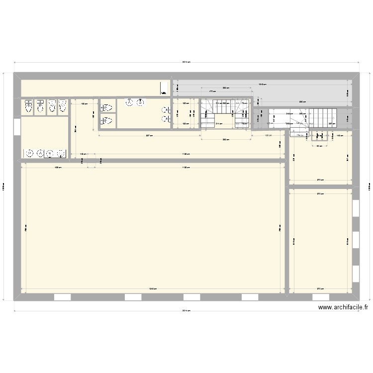 SALLE DE RECEPTION . Plan de 22 pièces et 475 m2