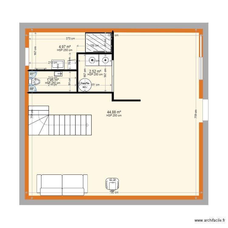 plan du 30janvier. Plan de 4 pièces et 69 m2