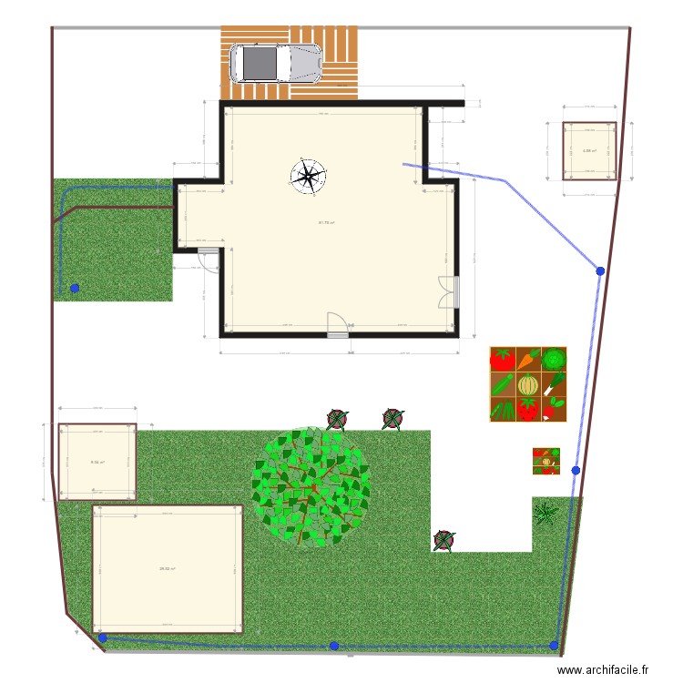 jardin 3. Plan de 0 pièce et 0 m2
