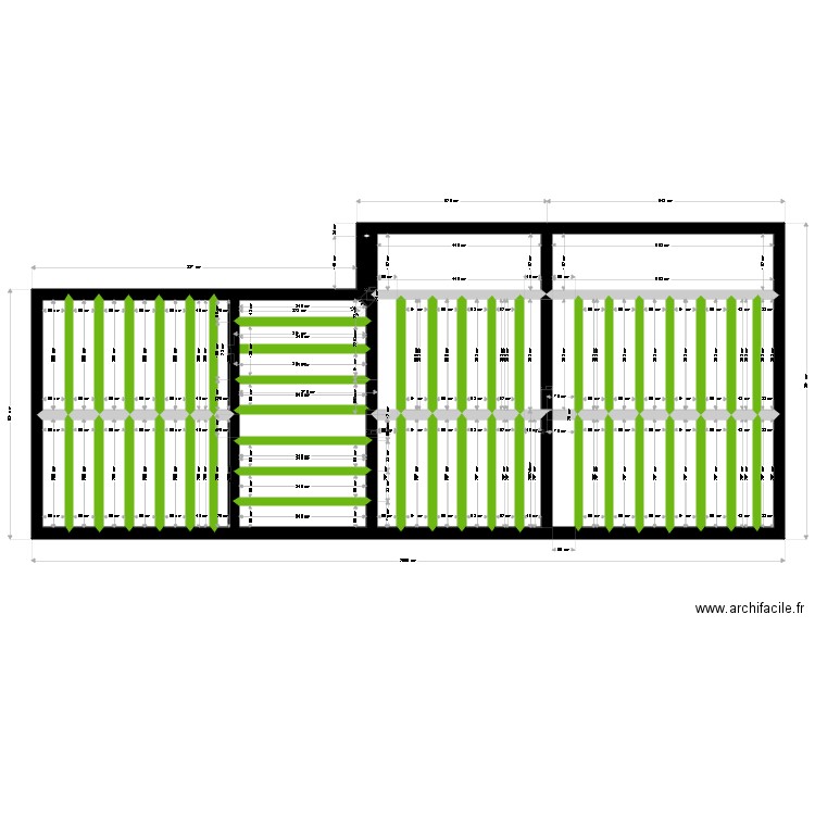 plan ossature plafond. Plan de 0 pièce et 0 m2