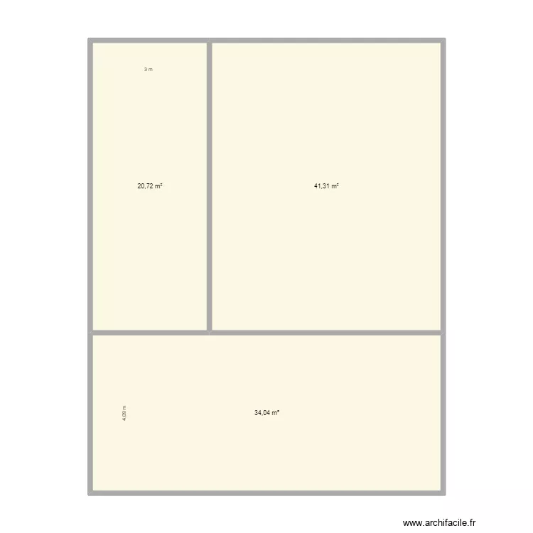 Agrandissement Tournesols Chambre parentale. Plan de 