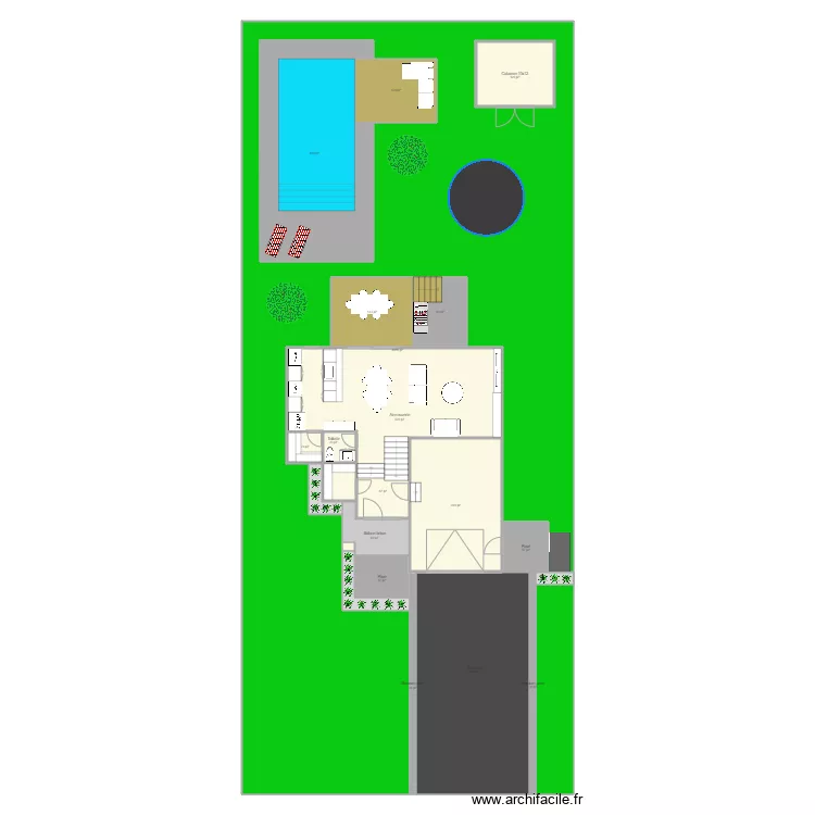 828 Madrigal ext&eacute;rieur mars 2021 piscine creus&eacute;e. Plan de 
