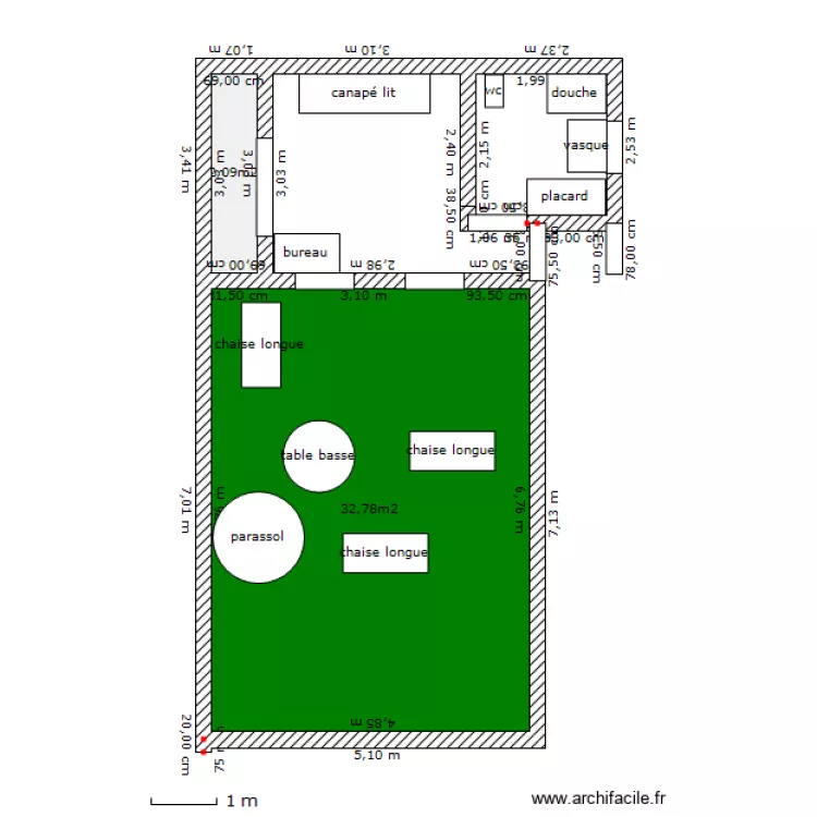 Etage maison Théza. Plan de Etage maison Théza. Plan de