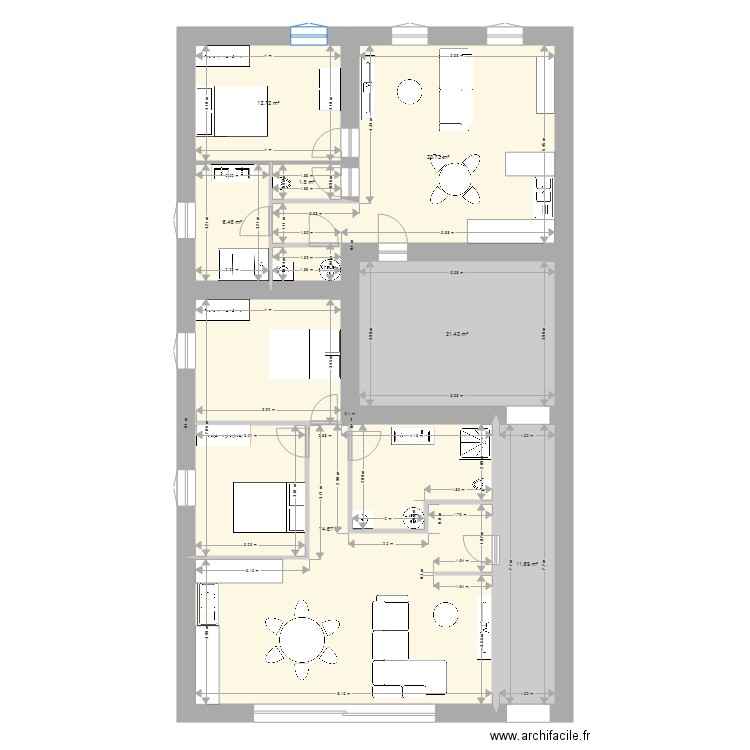 existant chinois rdc v3. Plan de 0 pièce et 0 m2