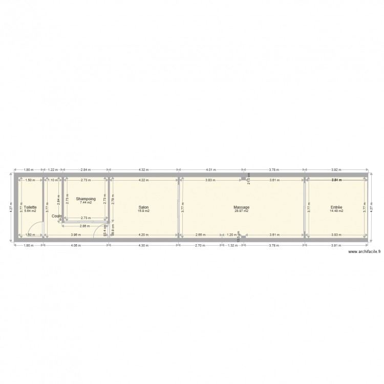 Home Spa Etage N1 Avec cotations. Plan de 0 pièce et 0 m2