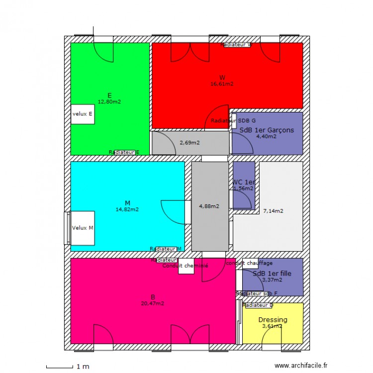 Final_1ere ETAGE_MIREILLE. Plan de 0 pièce et 0 m2