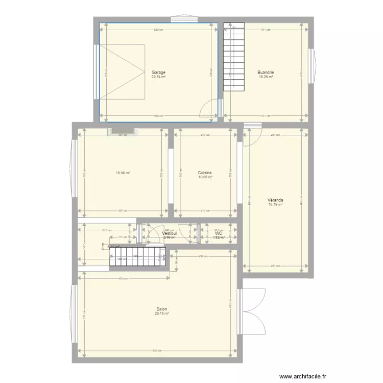 Maison rez. Plan de 