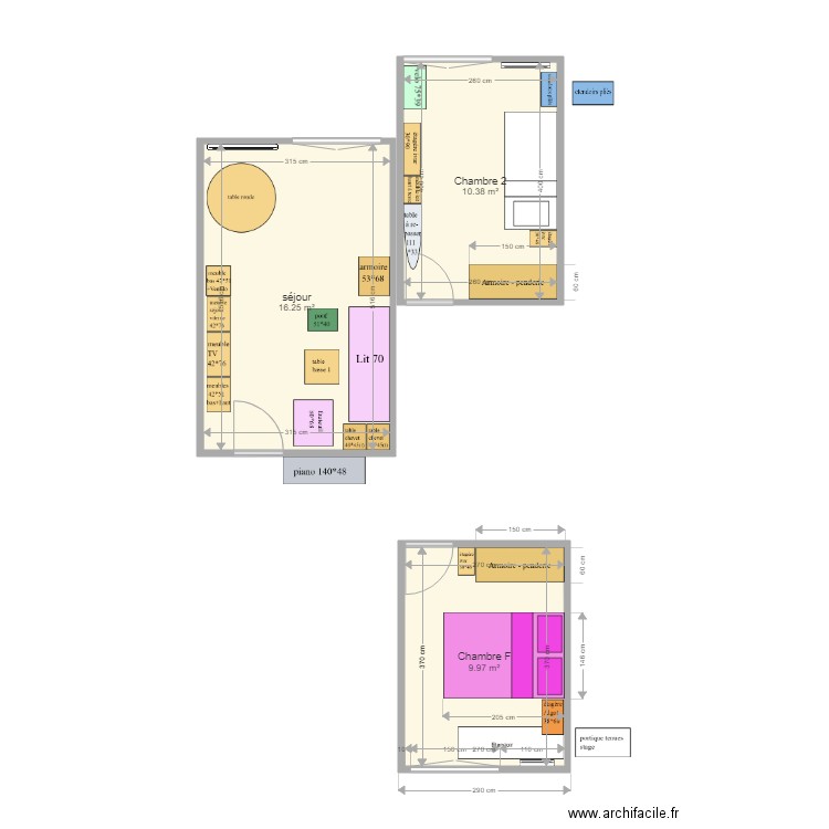 appart. Plan de 0 pièce et 0 m2