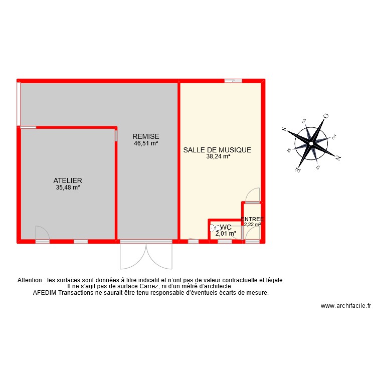 BI 10421 DEPENDANCES . Plan de 5 pièces et 124 m2