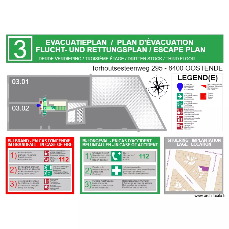 EVACUATIEPLAN TORHOUT 03. Plan de 