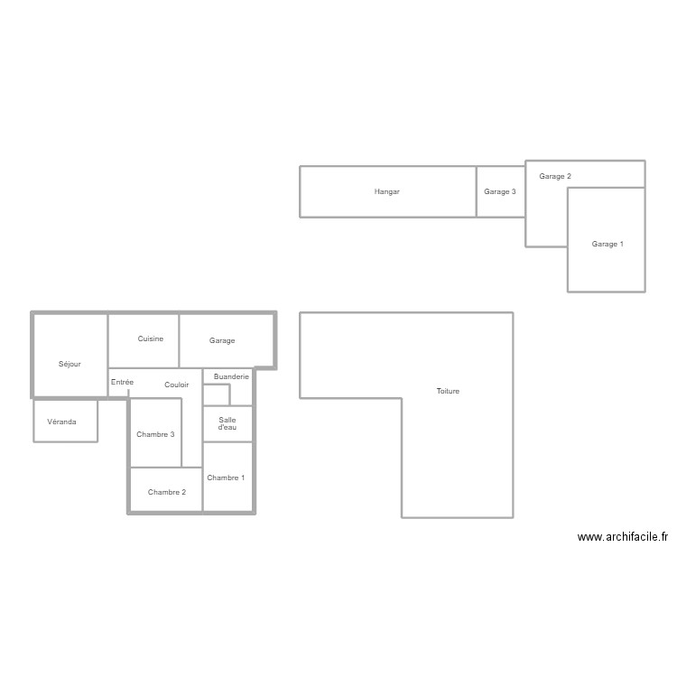 FOUESNANT LE GRAND. Plan de 15 pièces et 84 m2