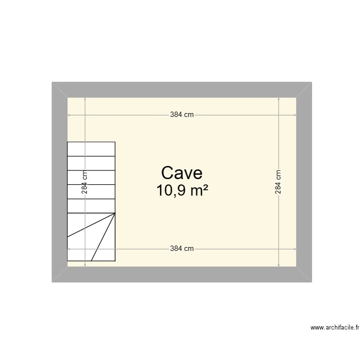Coraline PAUL - Cave - Vente. Plan de 1 pièce et 11 m2