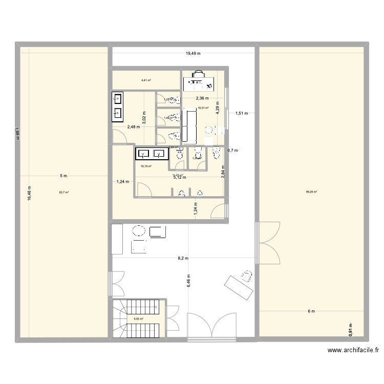 betesda 16. Plan de 23 pièces et 563 m2
