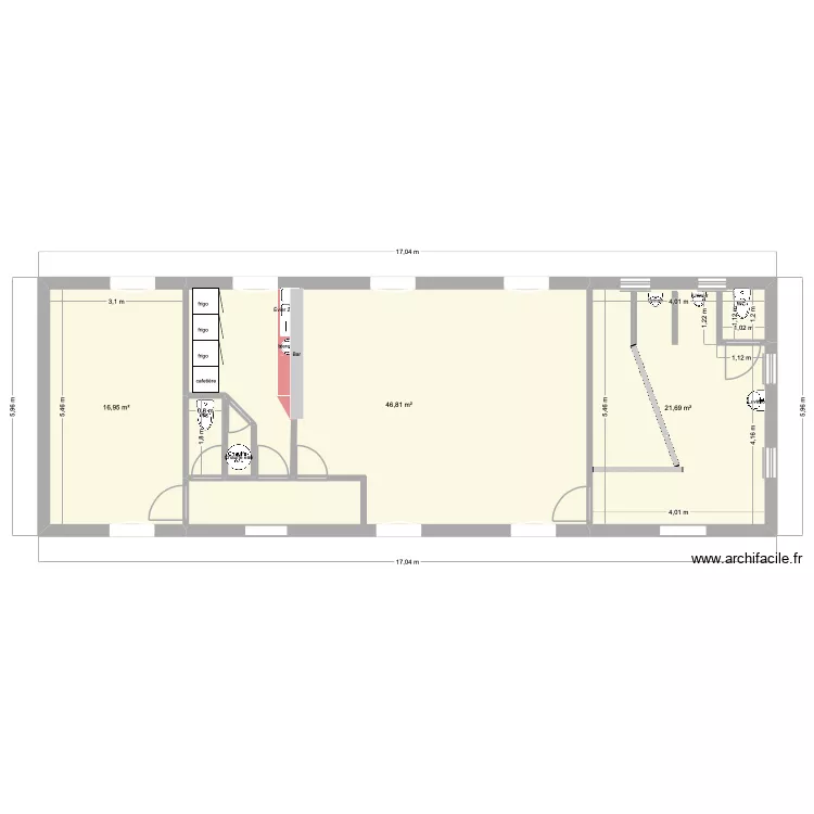 club house  existant. Plan de 0 pièce et 0 m2