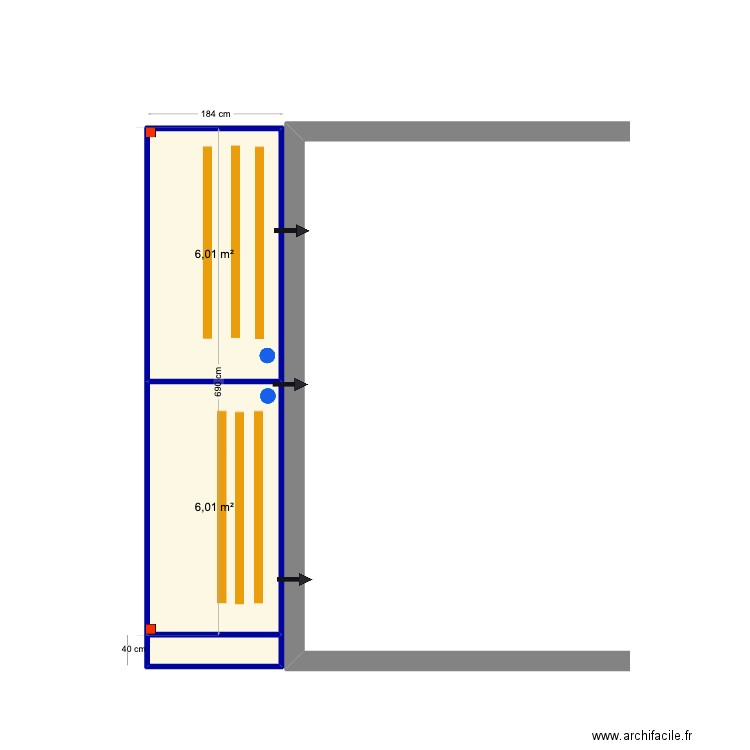 Mendes sol me 6900 x 2300 avancé de charpente. Plan de 0 pièce et 0 m2