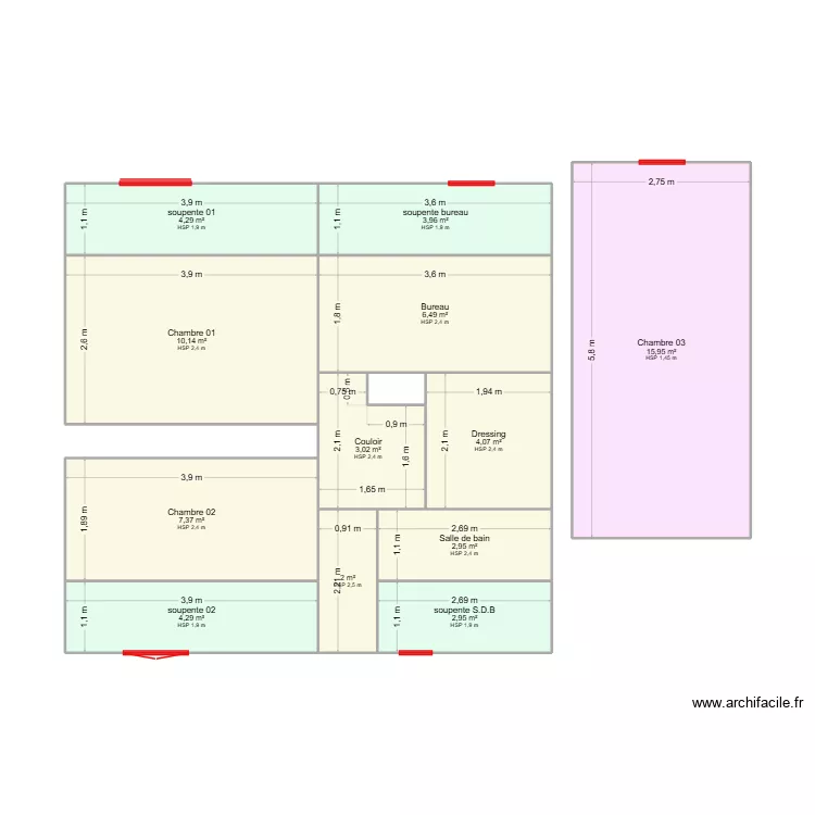pour pompe a chaleur2. Plan de 13 Pièces et 68 m²