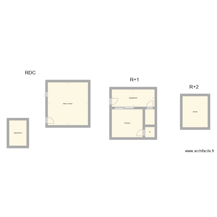 350602085. Plan de 7 pièces et 78 m2