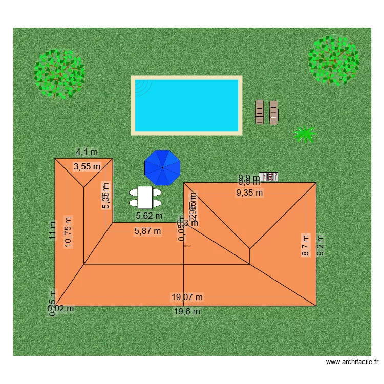 casa2. Plan de 1 et 155 m² casa2. Plan de 1 et 155 m²