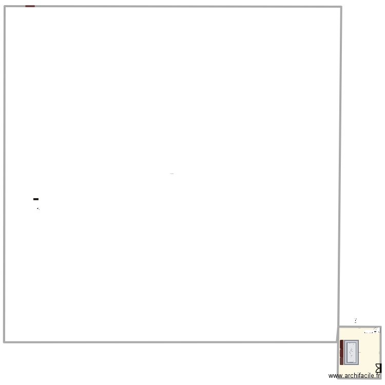 ATELIER. Plan de 2 pièces et 2249 m2