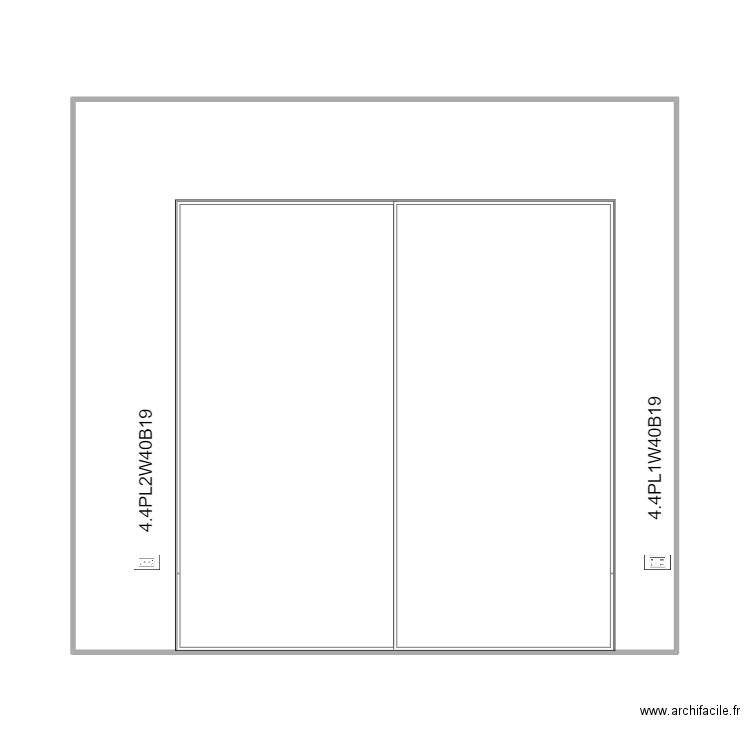 wall 40 outside master bedroom plugs X 3. Plan de 1 pièce et 61 m2