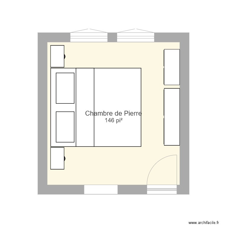Chambre de Pierre chez Bombay. Plan de 0 pièce et 0 m2