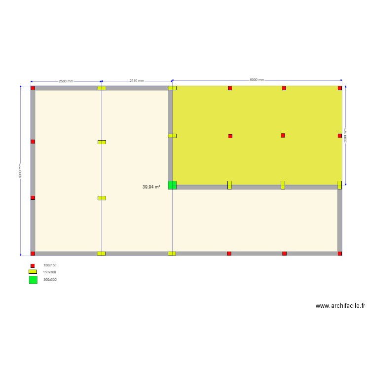 ???? 3 ????. Plan de 2 pièces et 60 m2