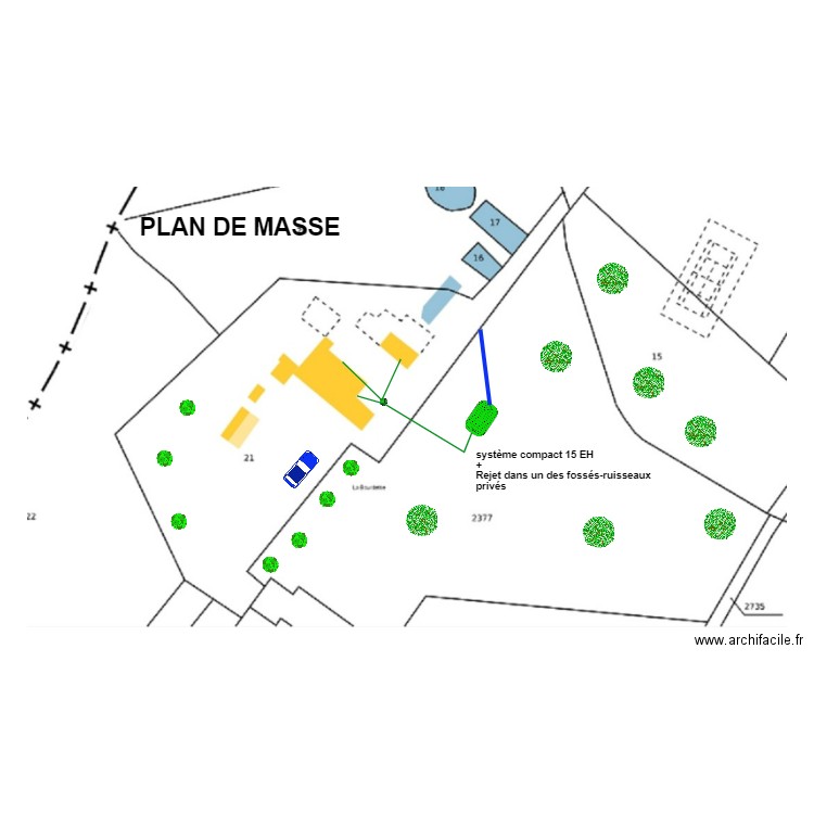 kiese. Plan de 0 pièce et 0 m2