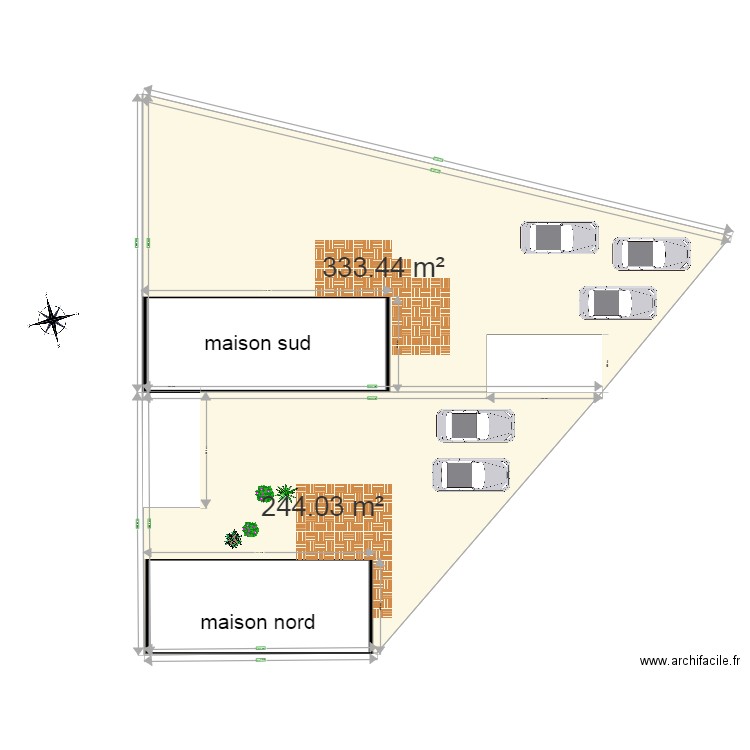 division terrain A. Plan de 0 pièce et 0 m2