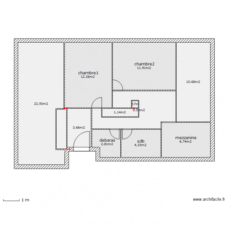 etage. Plan de 0 pièce et 0 m2