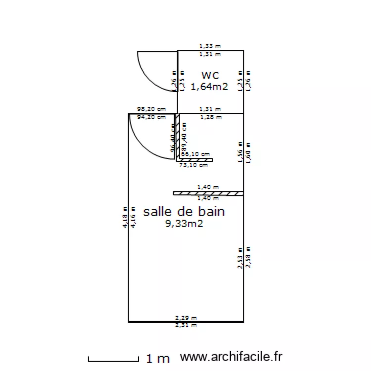salle de bain. Plan de salle de bain. Plan de