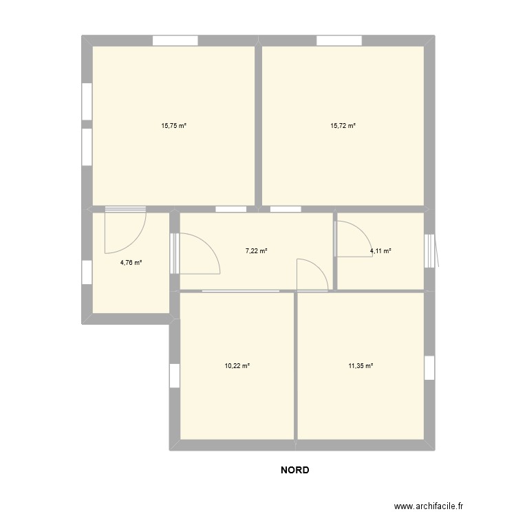 salon sejour1. Plan de 7 pièces et 69 m2