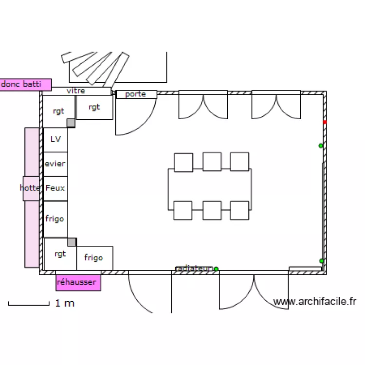 CUISINE dans VERANDA  Pas mal. Plan de 
