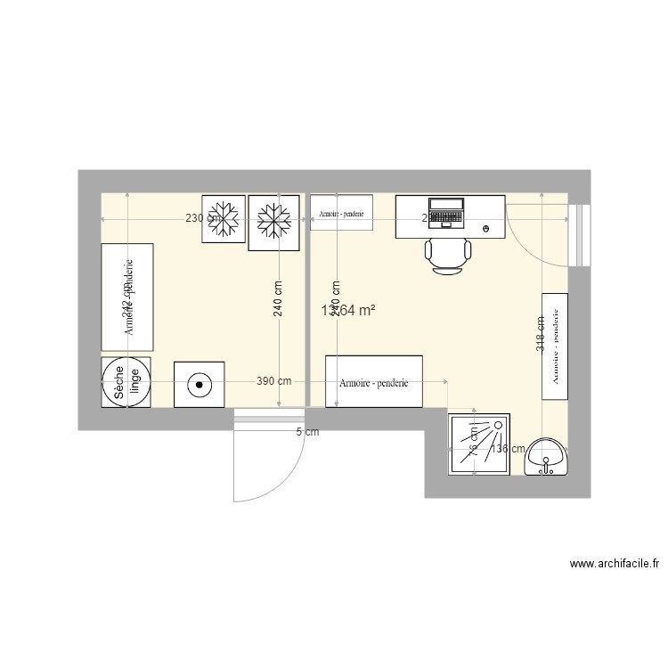 Garage Bureau. Plan de 0 pièce et 0 m2