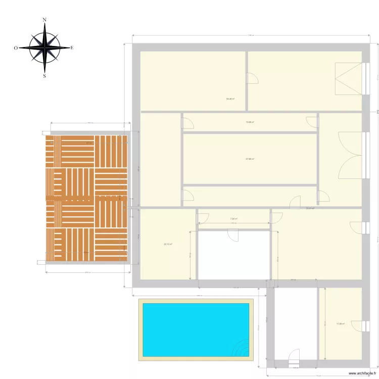 maison neuve Nord APS. Plan de 