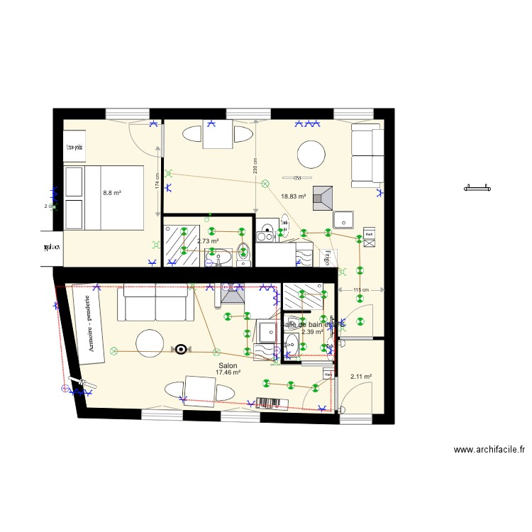 Heurtault réno test. Plan de 0 pièce et 0 m2