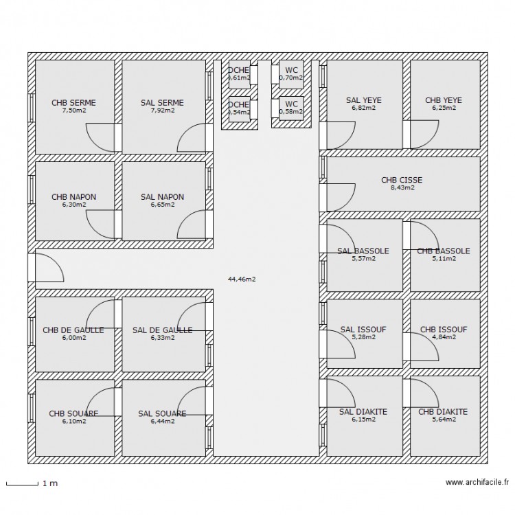 COUR L1500. Plan de 0 pièce et 0 m2