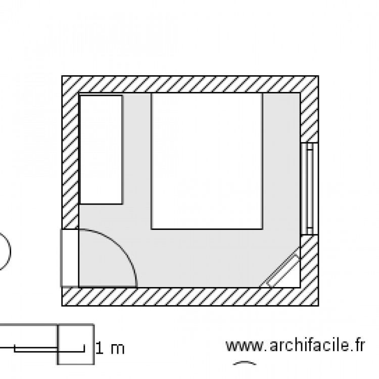 Chambre JG T3  Lit 140 X 190 avec armoire V 19 Mars 2012. Plan de 0 pièce et 0 m2
