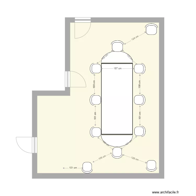 Salle de r&eacute;union CSE 5. Plan de 