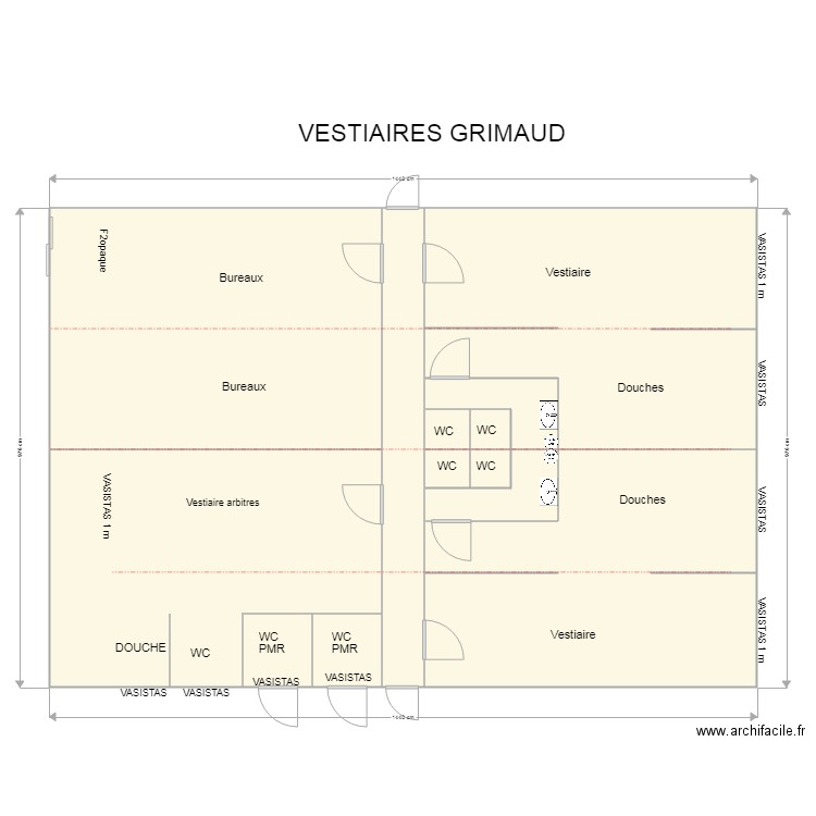 Vestiare Grimaud . Plan de 0 pièce et 0 m2